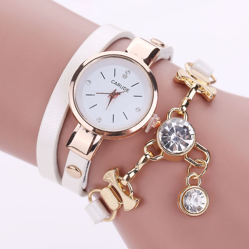 Fashion Women's Ladies Rhinestone Analog Quartz Dress Girl Bracelet Wrist Watche