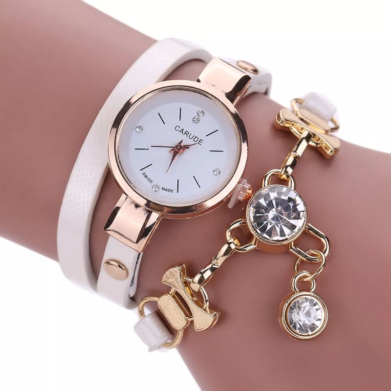 Fashion Women's Ladies Rhinestone Analog Quartz Dress Girl Bracelet Wrist Watche