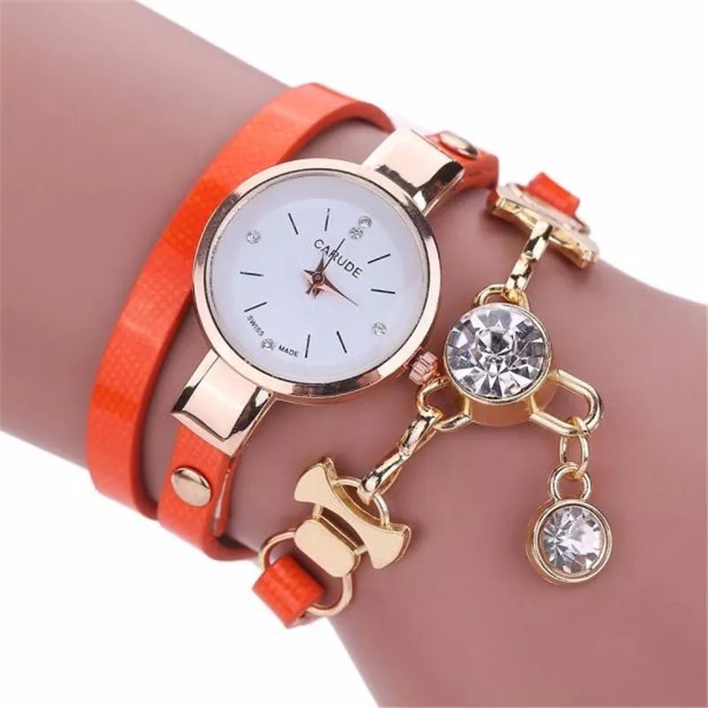 Fashion Women's Ladies Rhinestone Analog Quartz Dress Girl Bracelet Wrist Watche