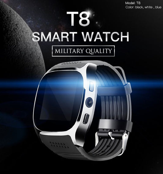 Best Seller T8 Intelligent Phone Watch Bluetooth Call Card Take Photo Short Message