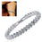 Sterling Silver Heart Crystal Diamond Bracelet