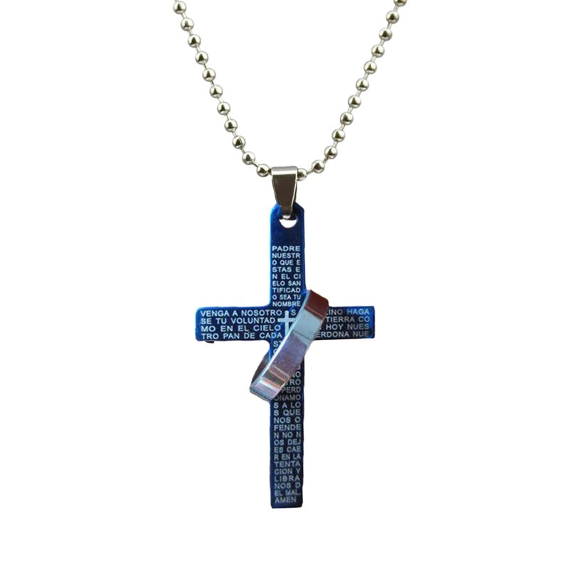Men Cross With Circle  Necklace