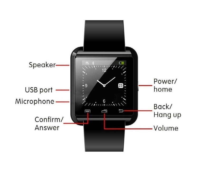 U8 Bluetooth Smart Watch Men For Samsung For Huawei Htc Lg Xiao Mi Android Phone Smartphones Chrismas Gift