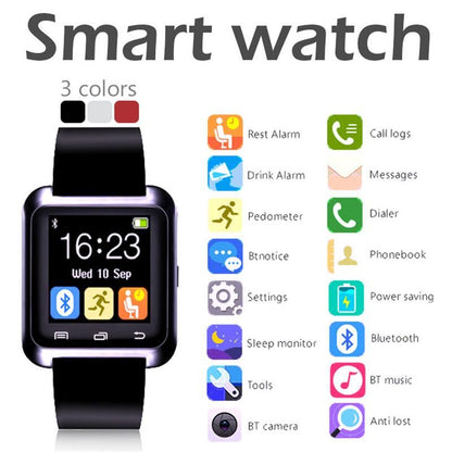 U8 Bluetooth Smart Watch Men For Samsung For Huawei Htc Lg Xiao Mi Android Phone Smartphones Chrismas Gift