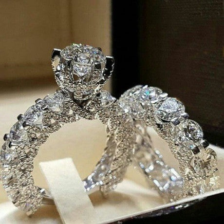 Best Selling Accessories Woman Round Mosaic Fashion Ring Full Diamond Rings
