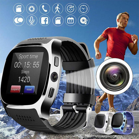 bluetooth smart watch with camera support sim tf card pedometer men women call sport smartwatch for android phone