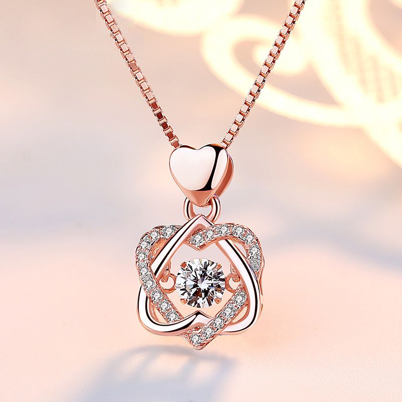 Female Same Paragraph Heart Necklace