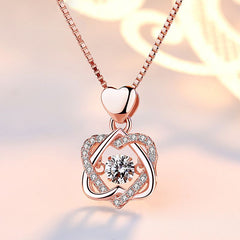 Female Same Paragraph Heart Necklace