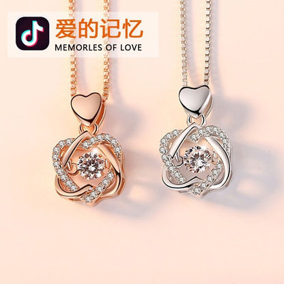 Female Same Paragraph Heart Necklace