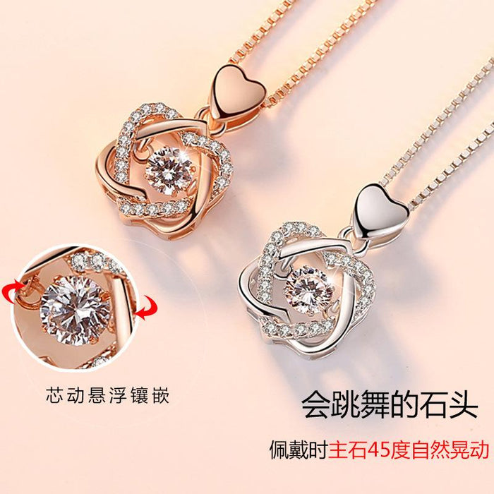 Female Same Paragraph Heart Necklace