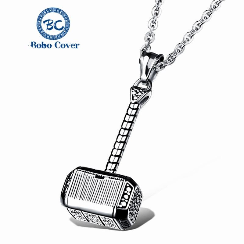 Thor's Hammer Pendant necklace High quality men stainless steel fashion necklace Friendship Jewelry wholesale