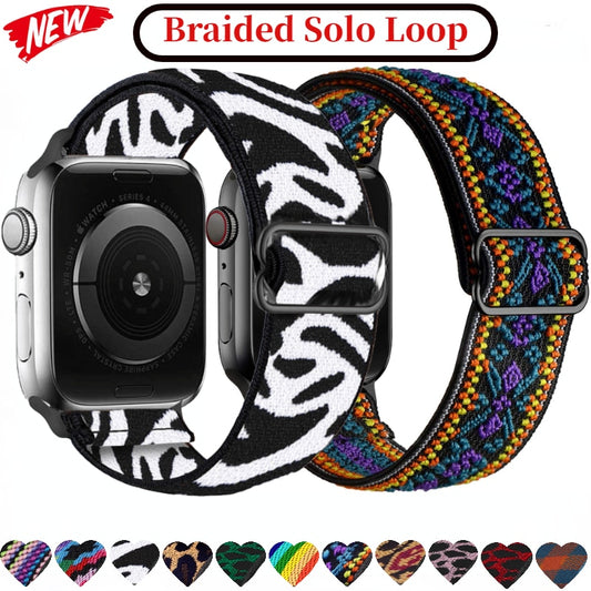 Adjustable Elastic Nylon Bracelet iWatch Band