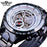 Black Golden Skeleton Clock Male Fashion Black Stainless Steel Luminous Hands Men Automatic Watches Top Brand Luxury