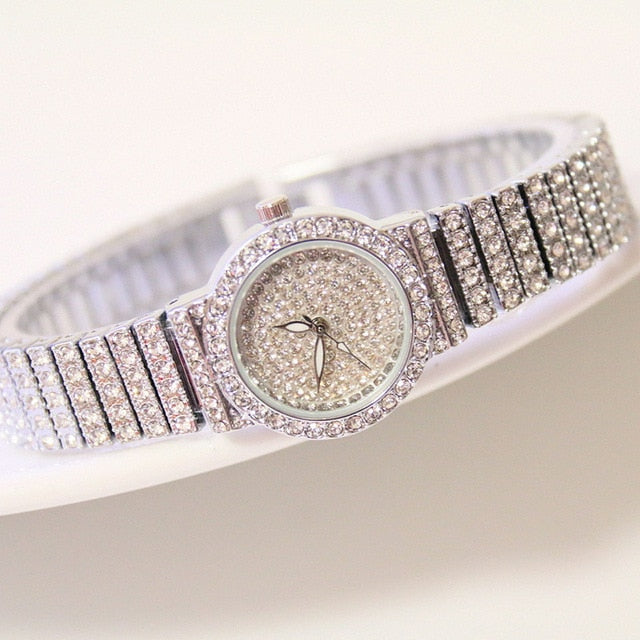 BS Women Watch Famous Luxury Brands Diamond Ladies Wrist Watches Female Small Wristwatch Rose Gold Watch Women