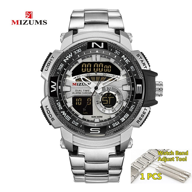 Relogio Masculino Gold Watch Men Luxury Brand Golden Military Male Watch Waterproof Stainless Steel Digital Wristwatch