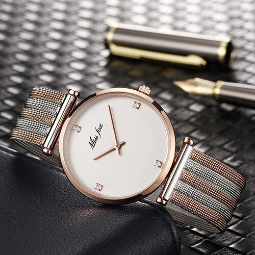 Top Selling Product Stainless Steel Bracelet Gold Diamond Gifts For Women Minimalist Designer Brand Luxury Women Watches