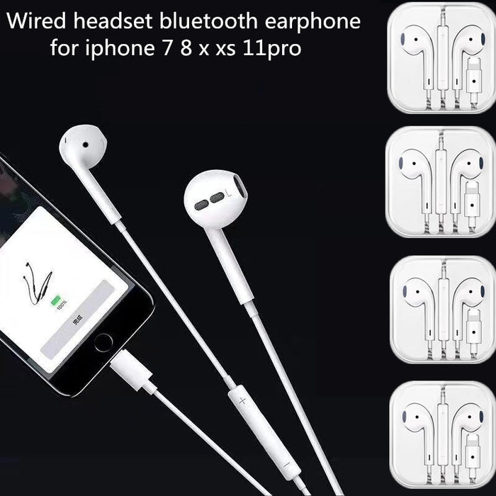 smart Lighting tws Port Bluetooth headset In Ear for iPhone 7 8 earphone X XS 11 pro Max Earbuds with Microphone wired earphones