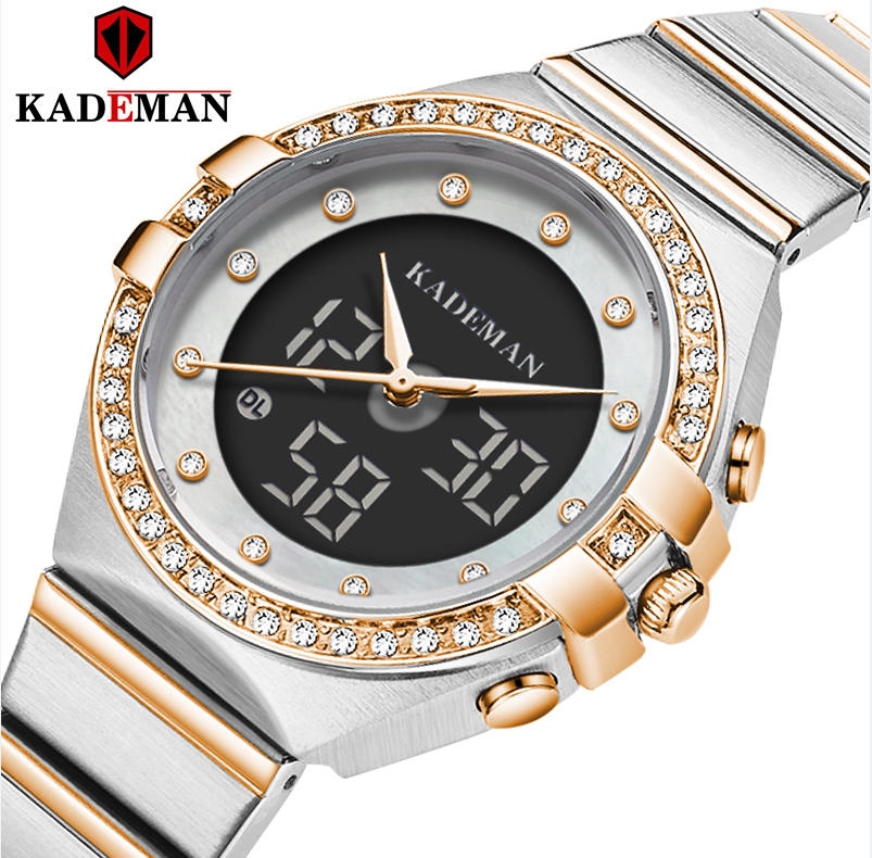Kademan 2020 New Women Watches Luxury Brand Ladies Quartz Watch Stainless Steel Mesh Band Casual Bracelet Wristwatch reloj mujer
