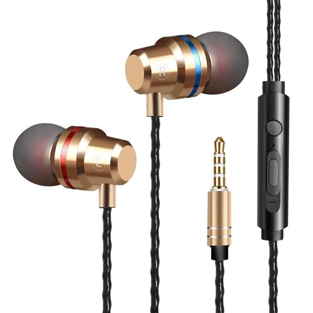 In-Ear Wired Earphone 3.5mm Earbuds Earphones Music Sport Gaming Headset With mic For IPhone Xiaomi Samsung Huawei Stereo