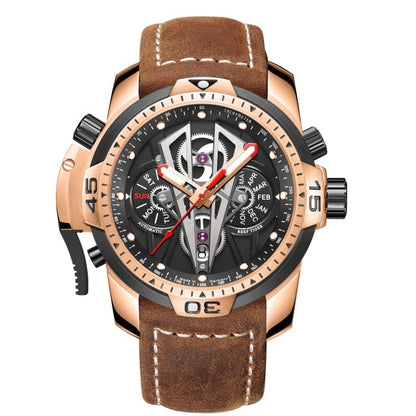 Reef Tiger/RT New Arrival All Black Brand Luxury Waterproof Wrist Watch Stainless Steel Chronograph Relogio Masculino RGA3591