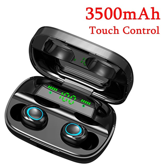 TWS Wireless Earphones Waterproof 6D Stereo Headsets Bluetooth 5.0 Touch Control Earbuds 300mAh Powerbank Headset With Mic