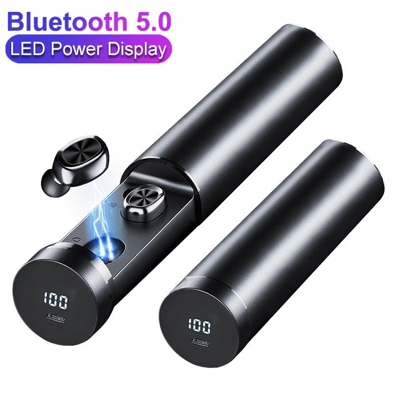 B9 TWS Bluetooth 5.0 Earbuds Power Display Wireless Earphone HIFI Sport Earbuds with MIC Gaming Music Headset For iOS&Android