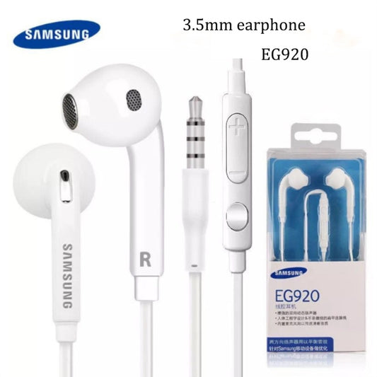 Original samsung 3.5mm in ear earphone EG920 headset Bass Earbud with Mic/Volume For galaxy A70 A50 NOTE 8 9 s6 s7 edge with box