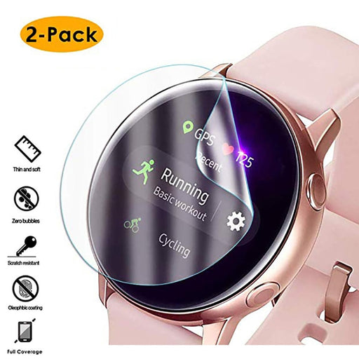 2pcs Ultra-thin Protective Film for Samsung  Watch Active 2 40mm 44mm Soft 3D Round Edge Screen Protector Cover Band