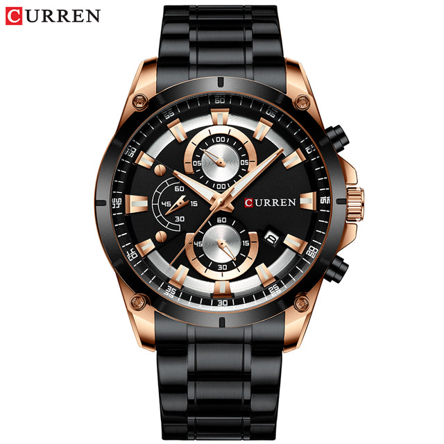 Men Watches Top Brand Luxury Curren Gold Quartz Watch Men 2020 Waterproof Chronograph Golden Male Wristwatch Relogio Masculino