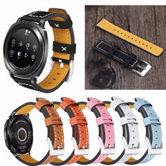 Joyozy Replacement Leather Strap with Stainless Steel Buckle for Samsung Gear S3 Classic /Frontier Smartwatch Watch Band