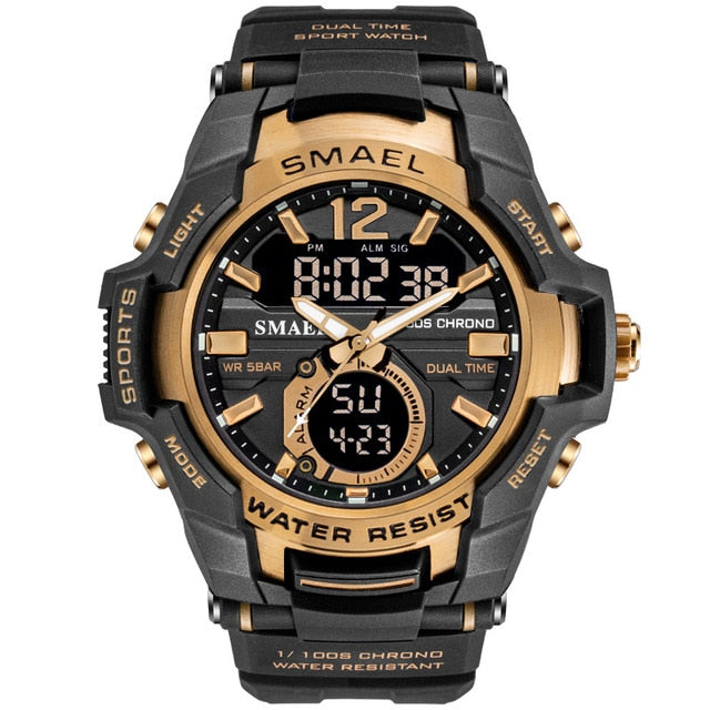 SMAEL 2020 Men Watches Fashion Sport Super Cool Quartz LED Digital Watch 50M Waterproof Wristwatch Men's Clock Relogio Masculino