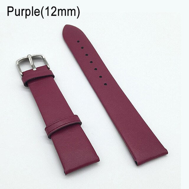 12/14/16/18/20/22mm Watch Band Strap Cow Leather Replacement Watchband for Men Women LL@17