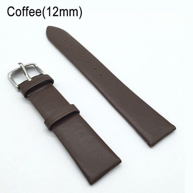 12/14/16/18/20/22mm Watch Band Strap Cow Leather Replacement Watchband for Men Women LL@17