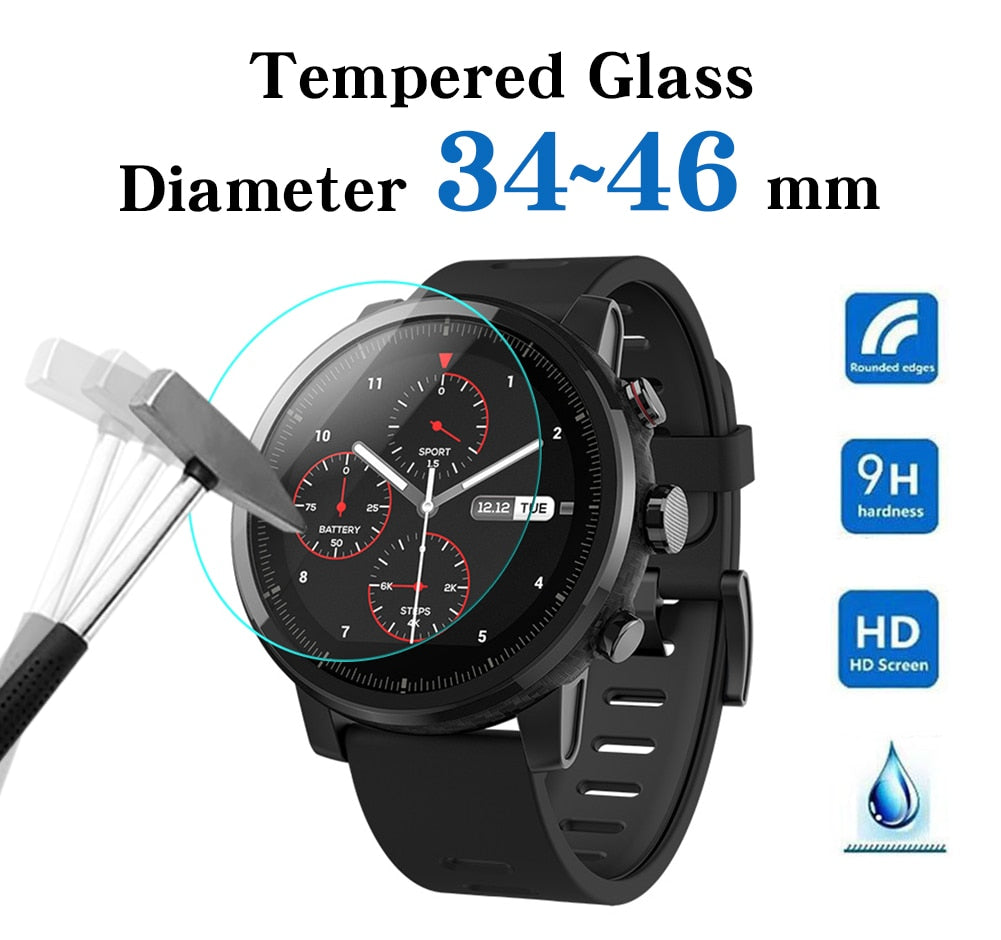 All Size Round Watches Tempered Glass Screen Protective Film Diameter 34 35 36 38 39 40 42 45 46 mm Screen Guard For Smart Watch