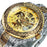 WINNER Gold Skeleton Mechanical Watch Men Automatic Retro Royal Clock Stainless Steel Strap Wrist Watches Top Brand Luxury
