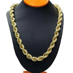 6mm Rope Chain link  Yellow Gold Filled Twisted Womens Mens Necklace Chain 23.6"