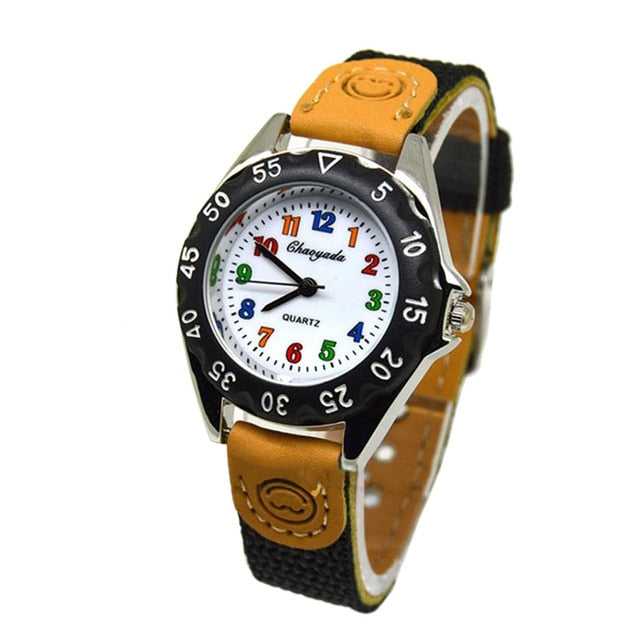 Cute Boys Girls Quartz Watch Kids Children's Fabric Strap Student Time Clock Wristwatch Gifts JAN88