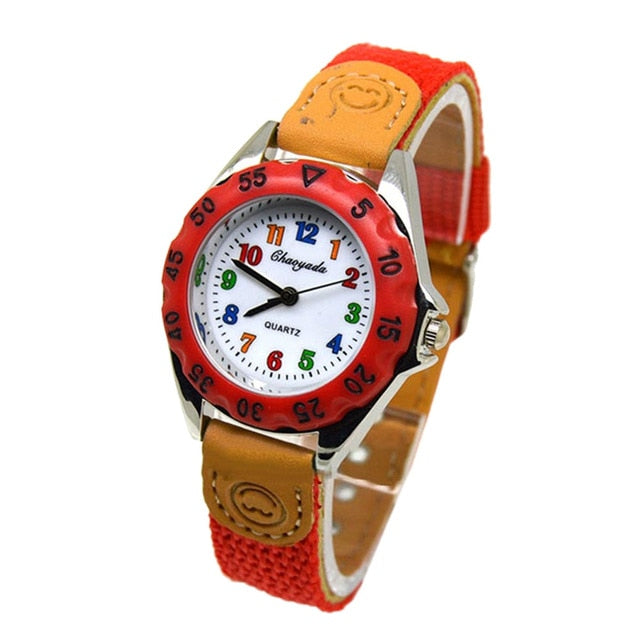 Cute Boys Girls Quartz Watch Kids Children's Fabric Strap Student Time Clock Wristwatch Gifts JAN88