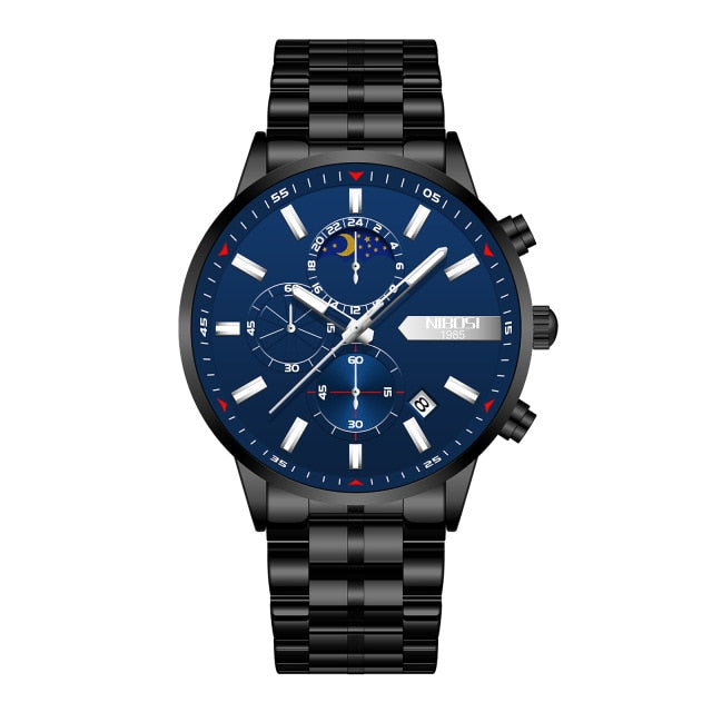 New Men Watch Business Waterproof Blue Fashion Man Quartz Watches