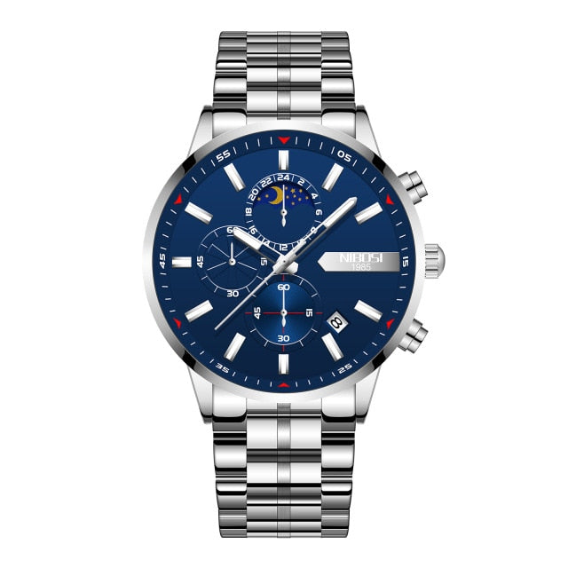New Men Watch Business Waterproof Blue Fashion Man Quartz Watches