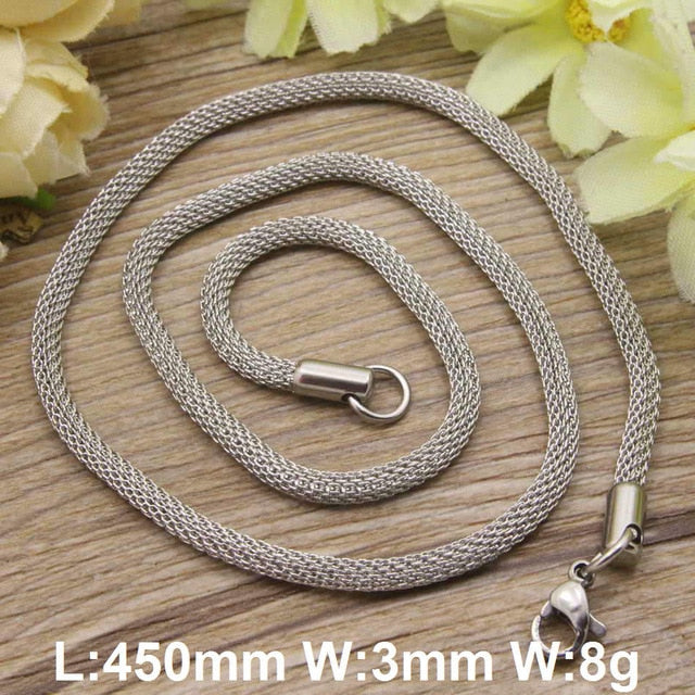 Hot new stainless steel jewelry gold color and silver color trendy Necklace for women and men  NFHGCWGP