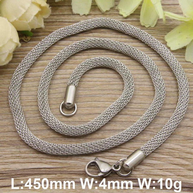 Hot new stainless steel jewelry gold color and silver color trendy Necklace for women and men  NFHGCWGP