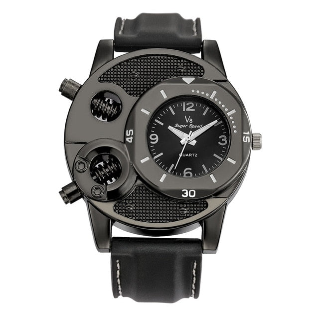 Mens Watches Top Brand Luxury V8 Men's Wrist Watches Fashion Designer Gifts For Men Sport Quartz Watch