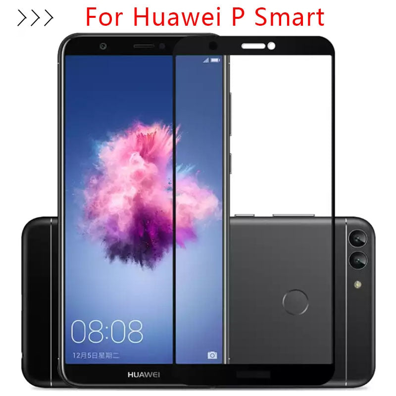 Protective Glass For Huawei P Smart Tempered Glass Screen Protector Case On Huawey Honor Psmart Glas Phone Film Full Cover 5.65
