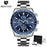 BENYAR Men Watches Brand Luxury Silicone&Steel Band Wristwatches Man Leather Chronograph Quartz Military Watch Relogio Masculino