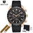 BENYAR Men Watches Brand Luxury Silicone&Steel Band Wristwatches Man Leather Chronograph Quartz Military Watch Relogio Masculino