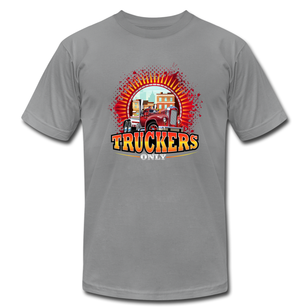 Truckers Only unisex Jersey T-Shirt by Bella - slate