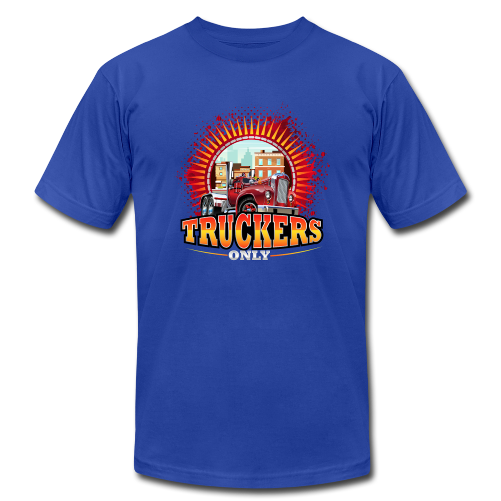 Truckers Only unisex Jersey T-Shirt by Bella - royal blue