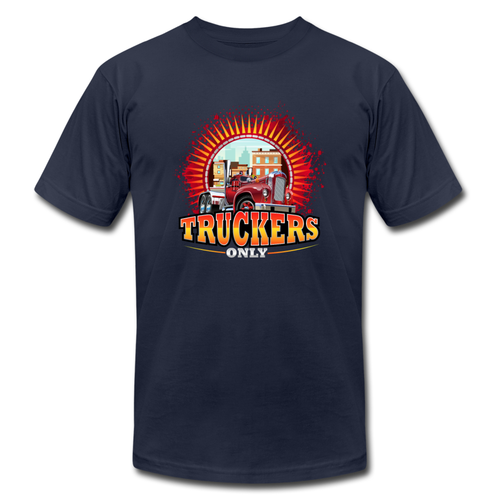 Truckers Only unisex Jersey T-Shirt by Bella - navy