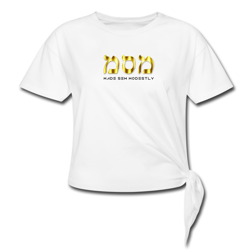 Women's Knotted T-Shirt - white